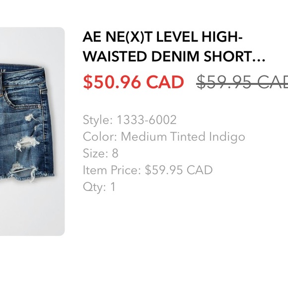 American eagle high-waisted denim shorts - Picture 4 of 4